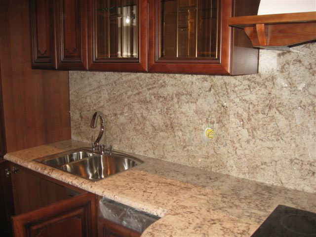Table-top and wall of the panel from granite White Galaxy.  =>Following