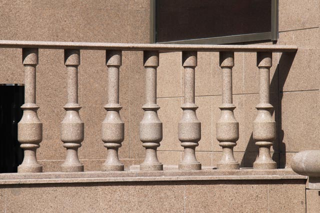 Handrail polished from a granite Kurtinsky  =>Following
