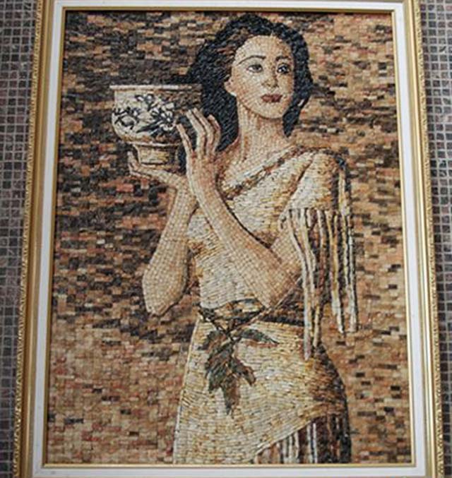 Wall mosaic painting of China  =>Following