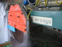Section of the main cut. Disk machine Terzago
