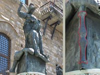 Бронзовая статуя Донателло «Юдифь и Олоферн» (1460) во Флоренции
