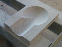 Water receiving bowls and trays from natural granite at the price from the producer