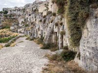 Rocky facades of Matera