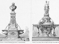 Пример проектов фонтанов из архитектурной энциклопедии конца XIX века