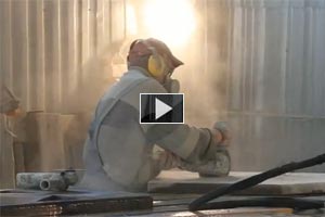 YouTube Video Sawing of granite manually